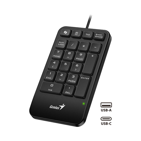 GENIUS NUMERICAL KEYPAD 125,USB-C,BLACK - KBD-NUMPAD-125-USB-C