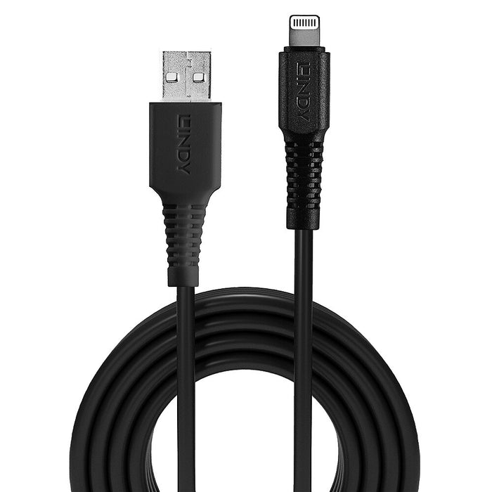 LINDY 3M USB TO LIGHT CABLE BLACK (31322) - CAB-USB-LIGHT-3M-BLK