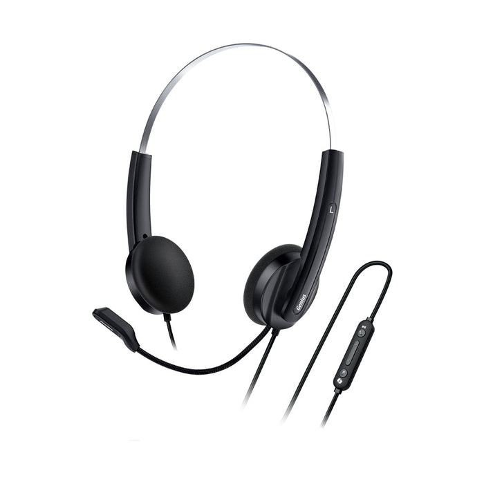 GENIUS USB HEADSET 220U AI BLK USB-C,2.4M - HEADPHONE-220U-AI