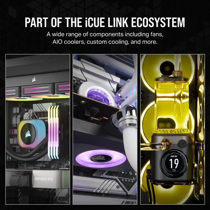Corsair RX Series; iCUE LINK RX140; 140mm Fan; Dual Pack - White.