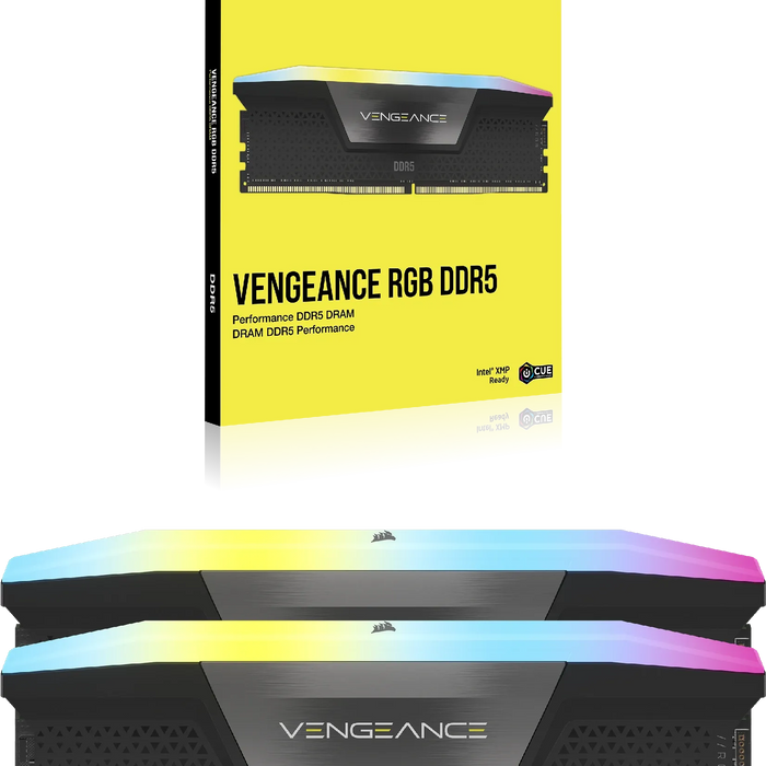 CORSAIR VENGEANCE RGB DDR5 16GB (2 x 8GB) DDR5 5200 CL40-40-40-77 1.25V Intel XMP - BLACK