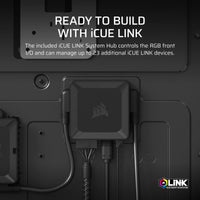 iCUE LINK 9000D AIRFLOW Tempered Glass Super-Tower; Supports  18x 120mm fans - Black