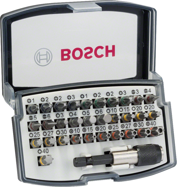 Bosch Extra Hard Screwdriver Bit Set, 32-Piece -2607017319