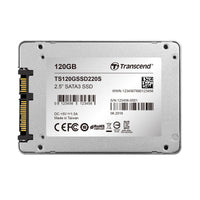 TRANSCEND 120GB 2.5'' SATA III 3D NAND with SLC cache - 500MB/s Read 300MB/s Write - 40 TBW-TS120GSSD220S