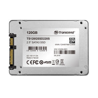 TRANSCEND 120GB 2.5'' SATA III 3D NAND with SLC cache - 500MB/s Read 300MB/s Write - 40 TBW-TS120GSSD220S