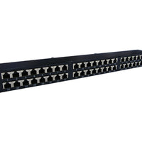 Acconet 48 Port RJ45 Patch Panel, 2U , Black