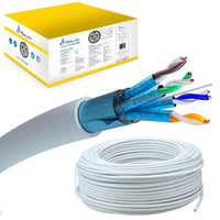 Extralink CAT6A UTP Cable: Network Cable for Fast Data Transmission - White Indoor Ethernet Cable, Box & Spool