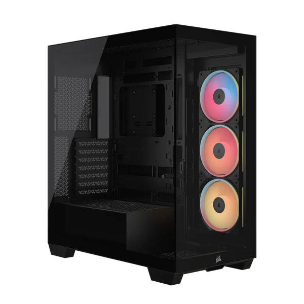 3500X LX-R RGB iCUE LINK Tempered Glass Mid-Tower PC Case; 3x Fans included; 2x 2.5'' ; 2x 3.5''; Black-CC-9011324-WW