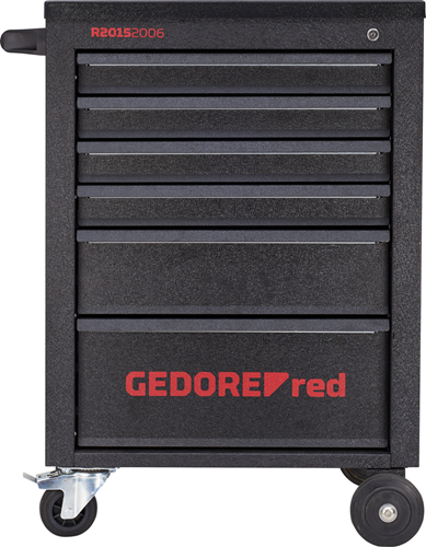Gedore Tool trolley Mechanic 6 draw - Black - 877x651x585 - 3301836