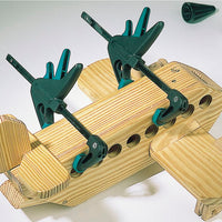 Wolfcraft Miniature One-Hand Clamps: Two compact clamps for woodworking and DIY projects.