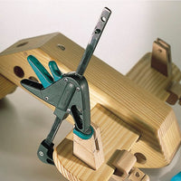 Wolfcraft Miniature One-Hand Clamps: Two compact clamps for woodworking and DIY projects.