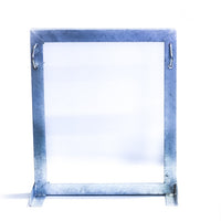 Square Wall Mount Brackets, 400mm Offset, 32-60mm, Two Clamp, Galvanised-WB-SQ-400