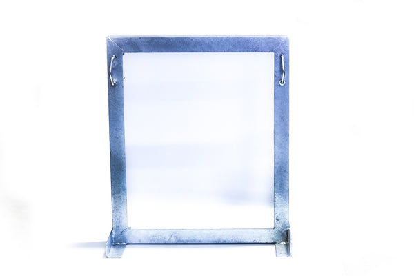 Square Wall Mount Brackets, 400mm Offset, 32-60mm, Two Clamp, Galvanised-WB-SQ-400