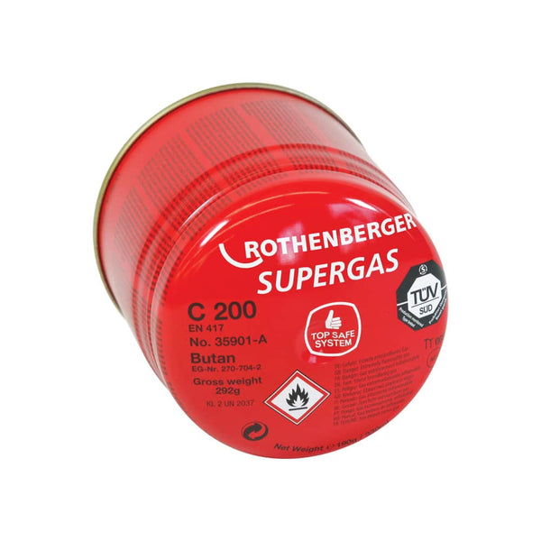 Rothenberger C200 Ill Safety Stop - Supergas Cartridge 190G -  (SKU: 35901)