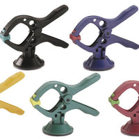 WOLFCRAFT Microfix Spring Clamp with Suction Cup 3638000. Temporary fixing on smooth surfaces. Clamp width 30mm.