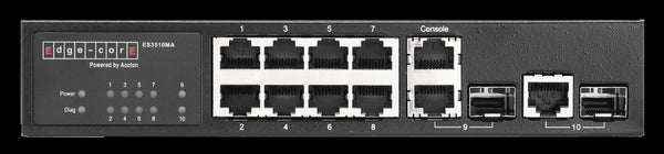 ES3510MA  Fast Ethernet  Layer  2/4 switch featuring  10 ports; 8 10/100