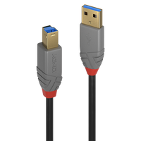 LINDY 3M USB3.0 A-M TO B-M CABLE ANTHRA (36743) - CAB-USB-AMBM-3M-L