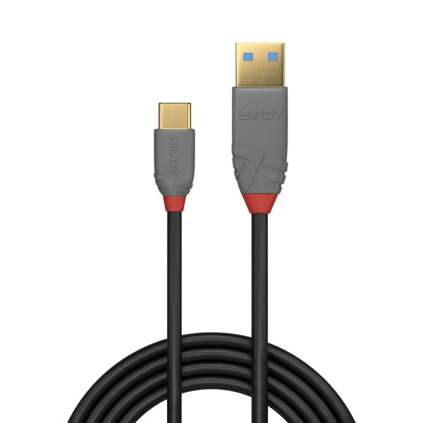 LINDY 0.5M USB2.0 USB-C MALE TO MALE ANTHRA(36885) - CAB-USB-TYPE-C-0.5ML