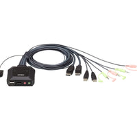 Aten USB 2-Port DisplayPort Cable With Remote Port Selector KVM Switch