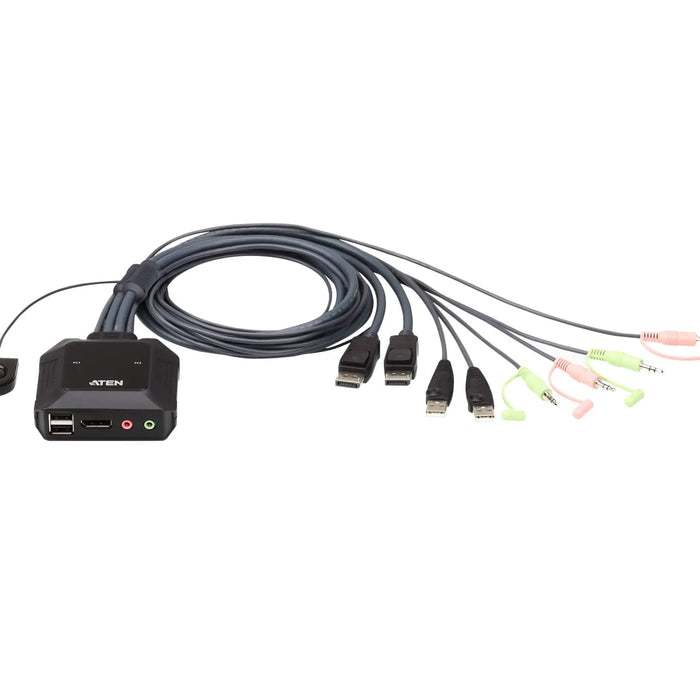 Aten USB 2-Port DisplayPort Cable With Remote Port Selector KVM Switch