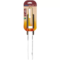 Tramontina Grilling Tongs: Stainless Steel BBQ Tongs with Wood Handle, 37cm - Ideal for Barbecue!