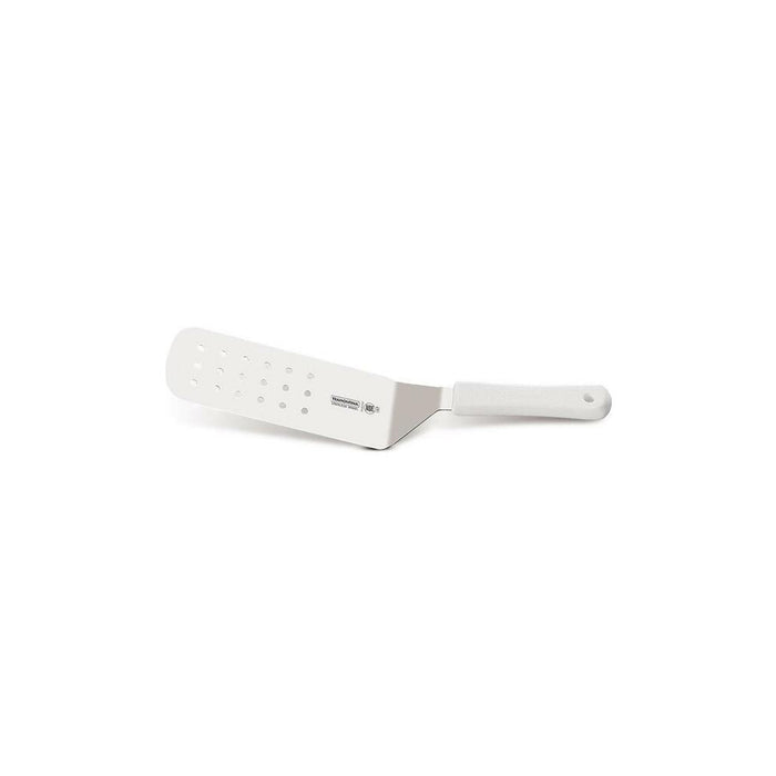 Tramontina Slotted Spatula - Stainless Steel Kitchen Utensil Cooking Spatula - White Handle Heat Resistant