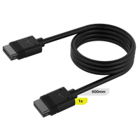 Corsair iCUE LINK Cable; 1x 600mm with Straight connectors; Black