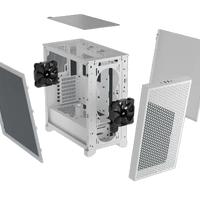 3000D AIRFLOW White Mid-Tower PC Case; 2x 3.5'' |  2x 2.5'' Drive Bays; Up to 360mm Radiator compatible; 2x 120mm fan incl