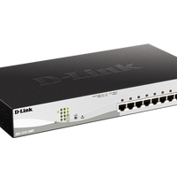 D-LINK 8-ports 10/100/1000Base-T PoE Smart Switch plus 2 SFP ports - 130W PoE budget D-Link Consumer