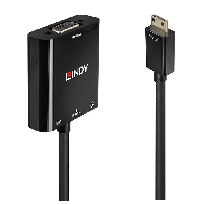 LINDY MINI HDMI TO VGA CONVERTER (38286) - CNV-MINIHDMI-VGAL