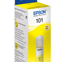 Epson 101 Ecotank Yellow ink bottle (70ml). 6000 pages @ 5% coverage. Epson Consumables