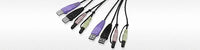 2-Port DVI USB Cable Built-in KVM with Audio and Video Dynasync