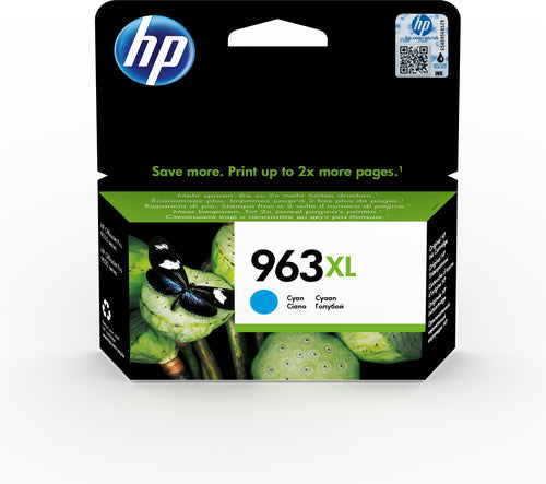HP 963XL Cyan Ink Cartridge - High Yield Original Ink for Vibrant Prints