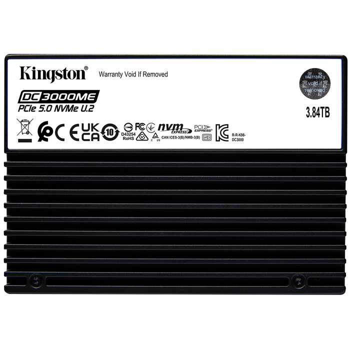 Kingston 3.84TB DC3000ME U.2 PCIe 5.0 NVMe TCG Opal Enterprise SSD-SEDC3000ME/3T8