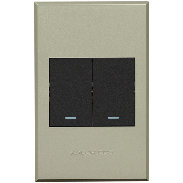 Major Tech Two Lever One-Way Switch GR/TI (100mmx50mm) 3V112GT