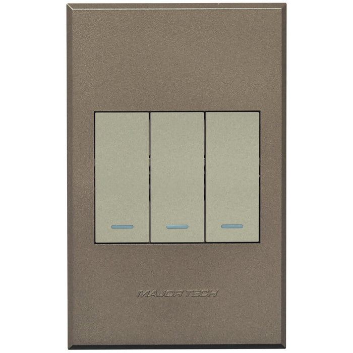 Major Tech Three Lever One-Way Switch TI/BZ (100mmx50mm) 3V113TB