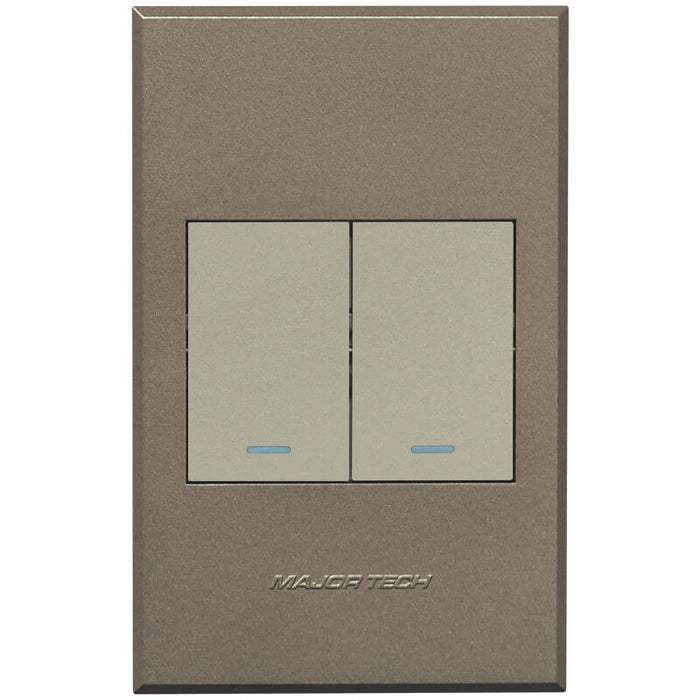 Major Tech Two Lever Two-Way Switch TI/BZ (100mmx50mm) 3V122TB
