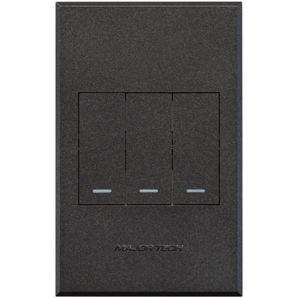 Major Tech Three Lever Two-Way Switch GR/GR (100mmx50mm) 3V123GG