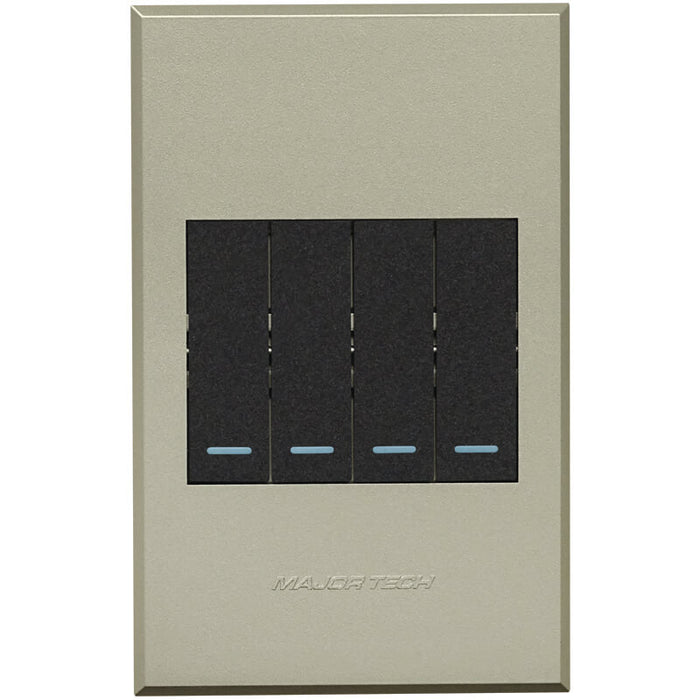 Major Tech Four Lever Two-Way Switch GR/TI (100mmx50mm) 3V124GT