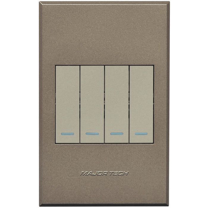 Major Tech Four Lever Two-Way Switch TI/BZ (100mmx50mm) 3V124TB