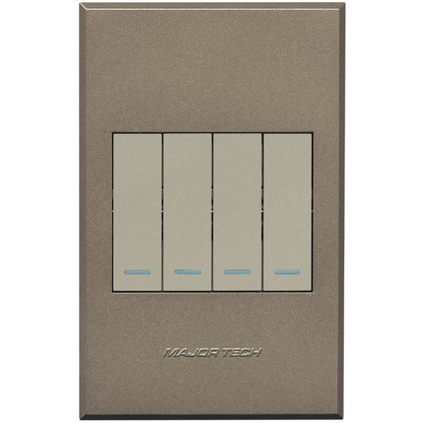Major Tech Four Lever Two-Way Switch TI/BZ (100mmx50mm) 3V124TB