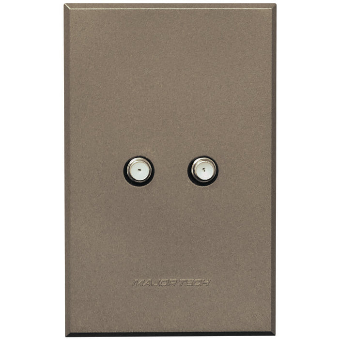 Major Tech Dual Satellite Socket No Cover (100mmx50mm) 3V132
