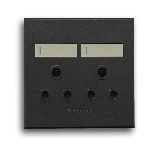 Major Tech Double RSA Socket TI/GR (100mmx100mm)  3V22TG