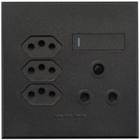 Major Tech Single RSA, Triple V-Slim Socket GR/GR (100mmx100mm) 3V25GG