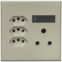 Major Tech Single RSA, Triple V-Slim Socket GR/TI (100mmx100mm) 3V25GT