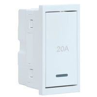 Major Tech VETi 3 AURA - 20A Double Pole Isolator Switch Module - Modular | 3VM121DWT - image 1