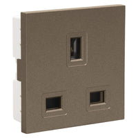 Major Tech 13A British Socket Module (2 Mod) BZ 3VM204BZ