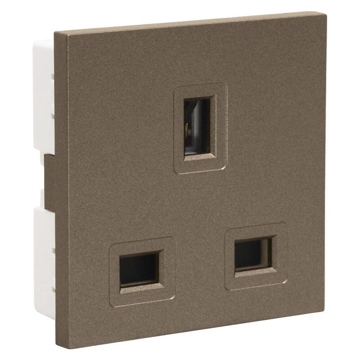 Major Tech 13A British Socket Module (2 Mod) BZ 3VM204BZ