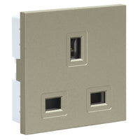 Major Tech 13A British Socket Module (2 Mod) TM 3VM204TM