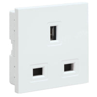 Major Tech 13A British Socket Module (2 Mod) WT 3VM204WT